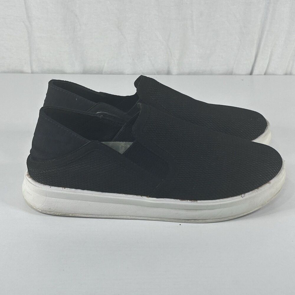 Olukai Women’s Ki’IHele Slip On Sneakers Shoes Black Mesh Size 7.5 Comfort